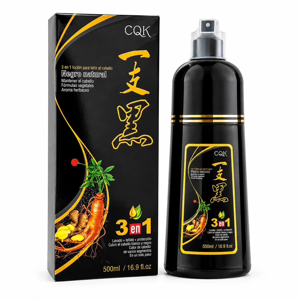 SHAMPOO CON TINTE NEGRO