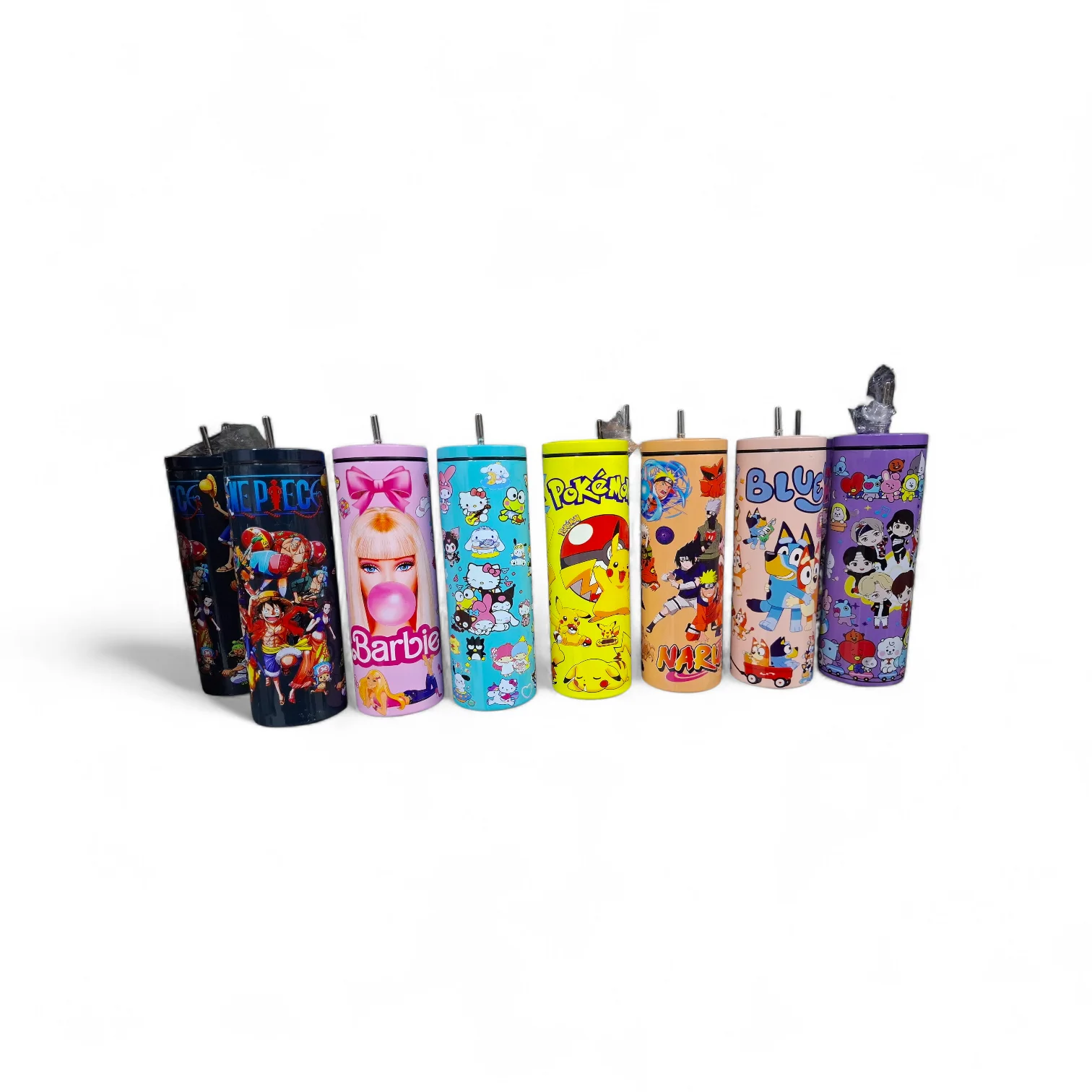 Termo Skinny Popote Personajes