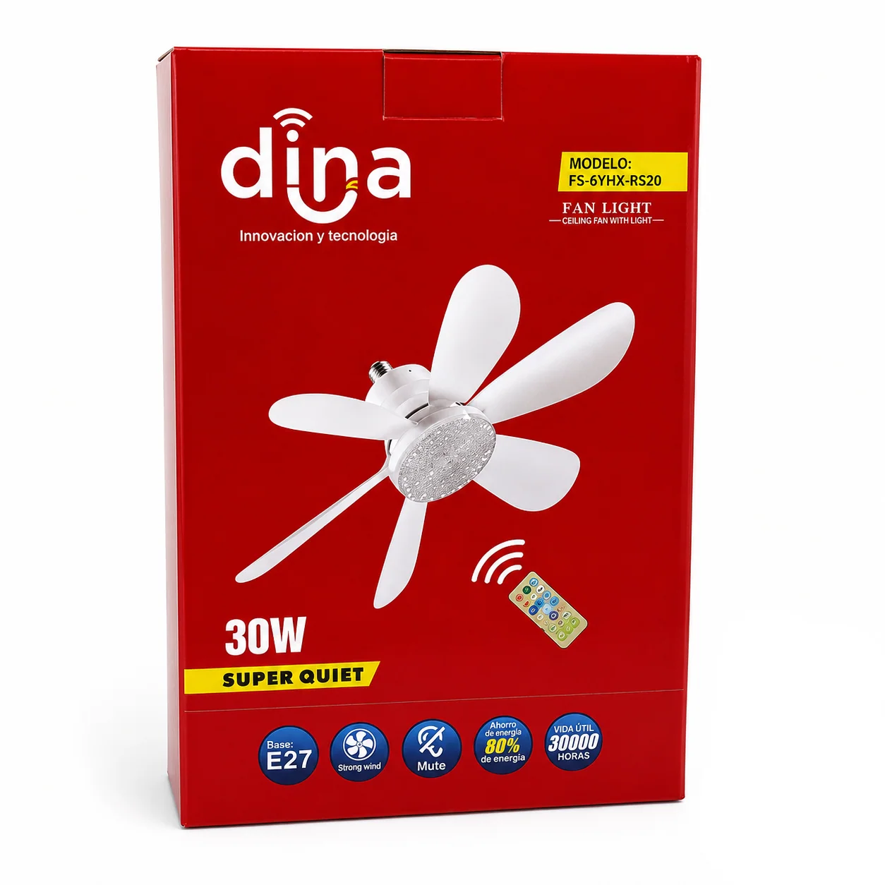 Ventilador 30W de techo 20.5” DINA