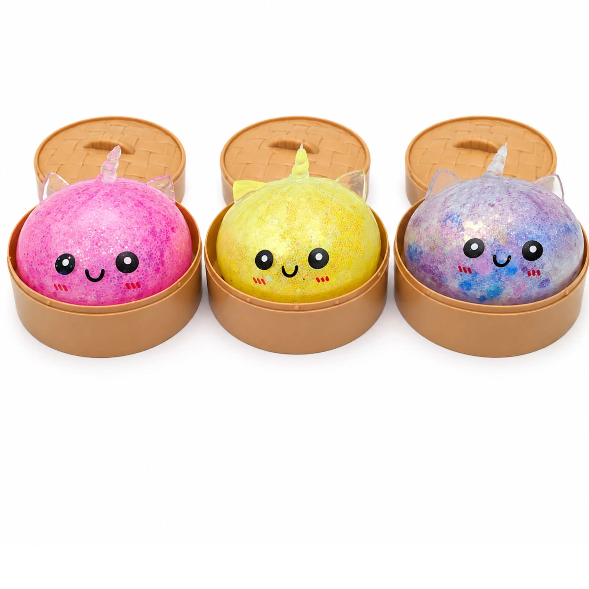 Squishy unicornio hidrogel glitter