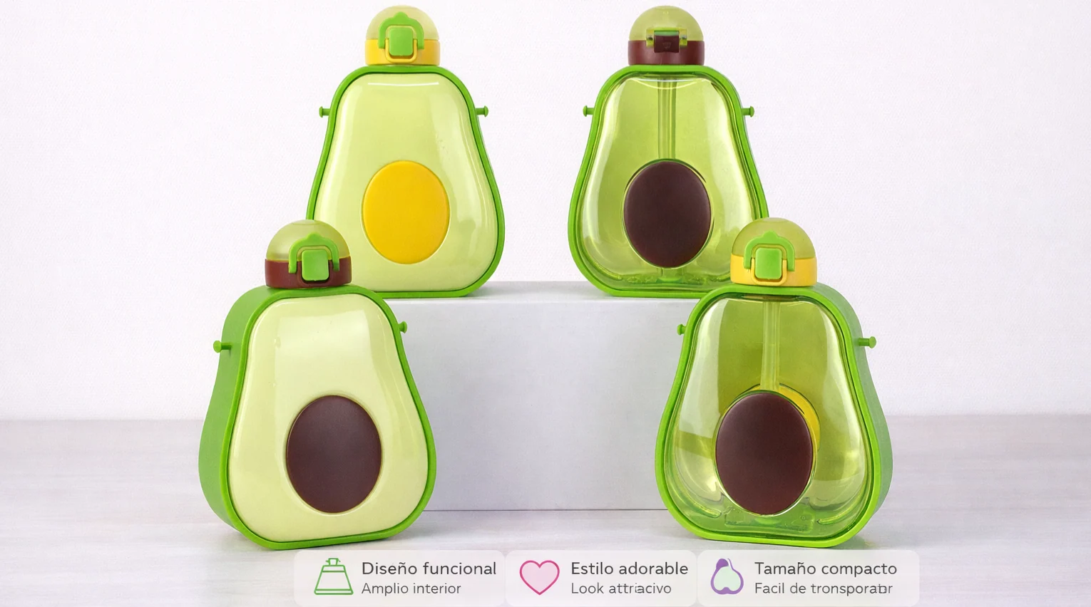 Bote de Agua con forma de Aguacate