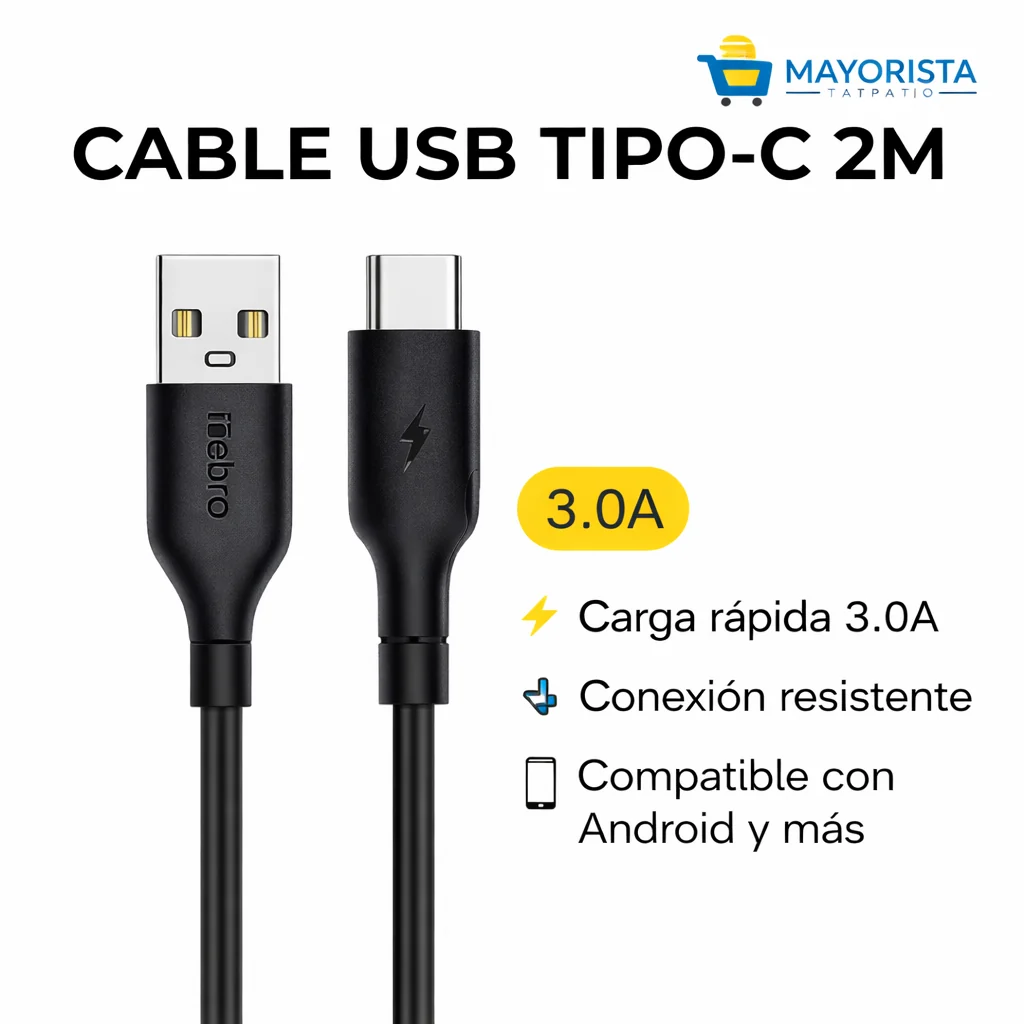 Cable USB-C 3.0A 2M