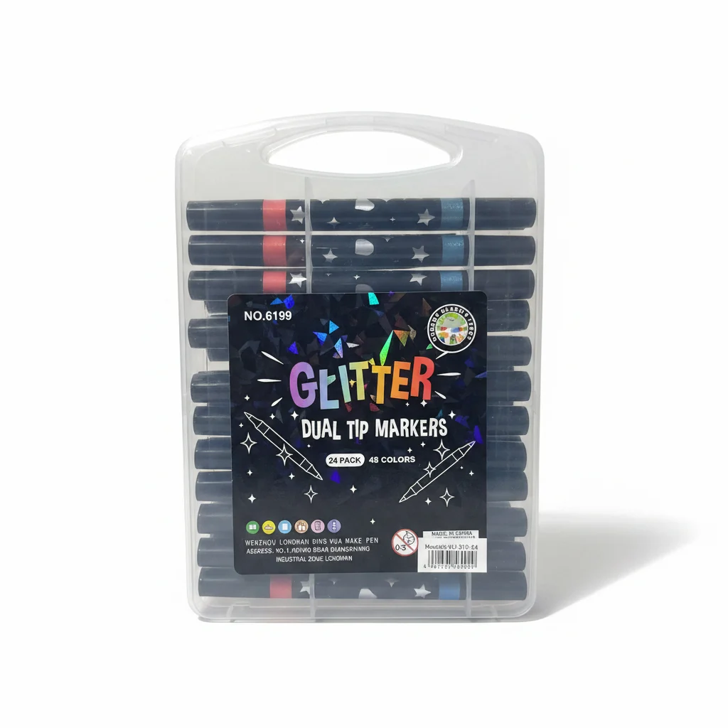 GLITTER DUAL TIP 24/PIEZAS