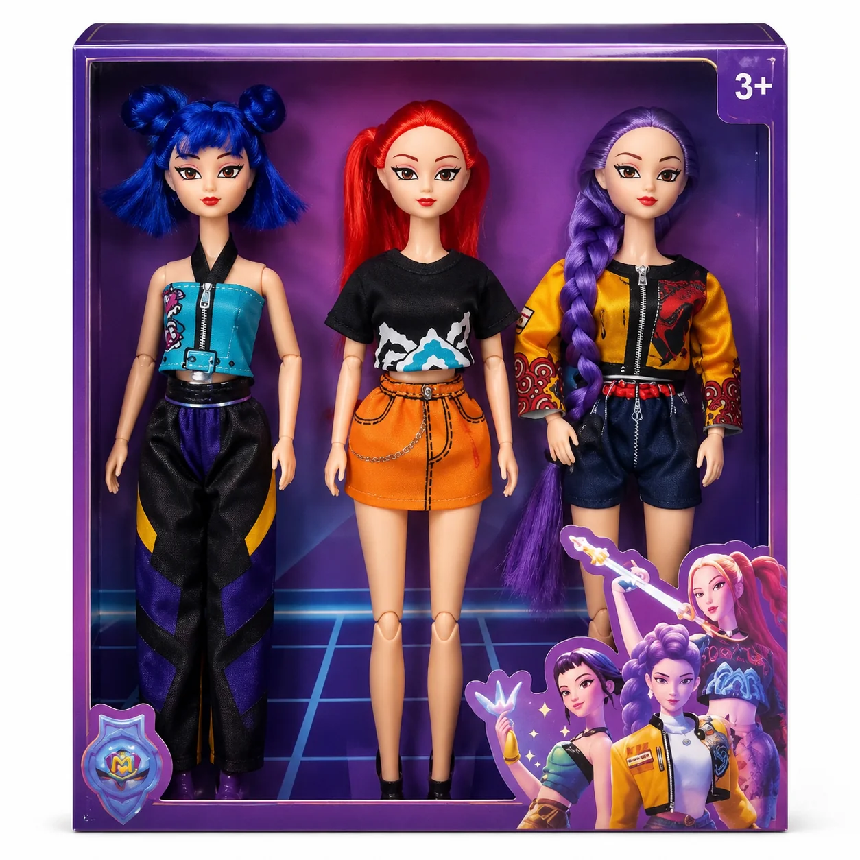 SET MUÑECA 3PZ KPOP
