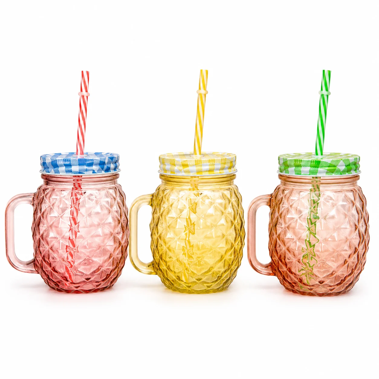 vaso vidrio piña