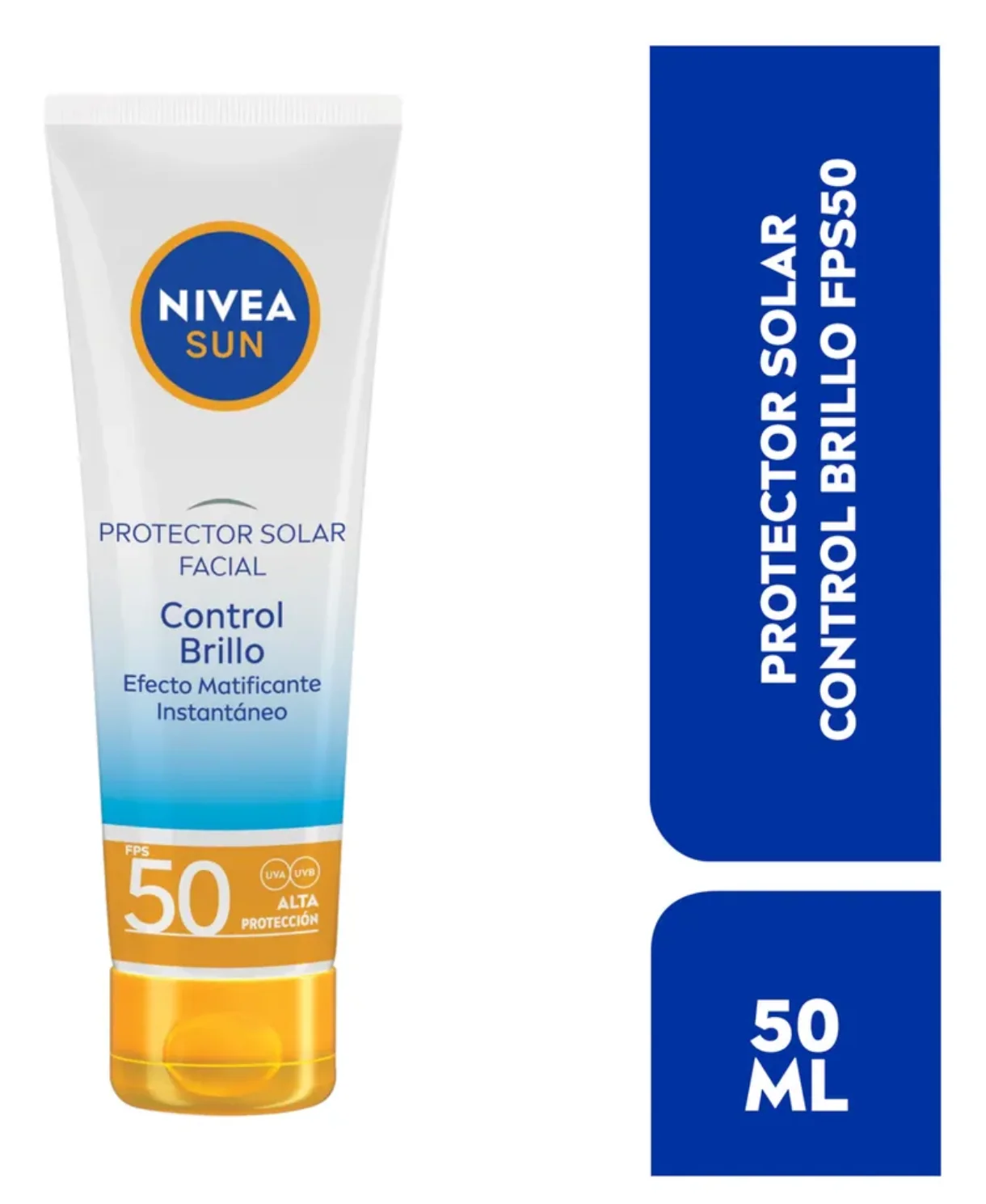 Protector Solar Facial NIVEA SUN Control Brillo FPS 50 | Efecto Mate 50ml