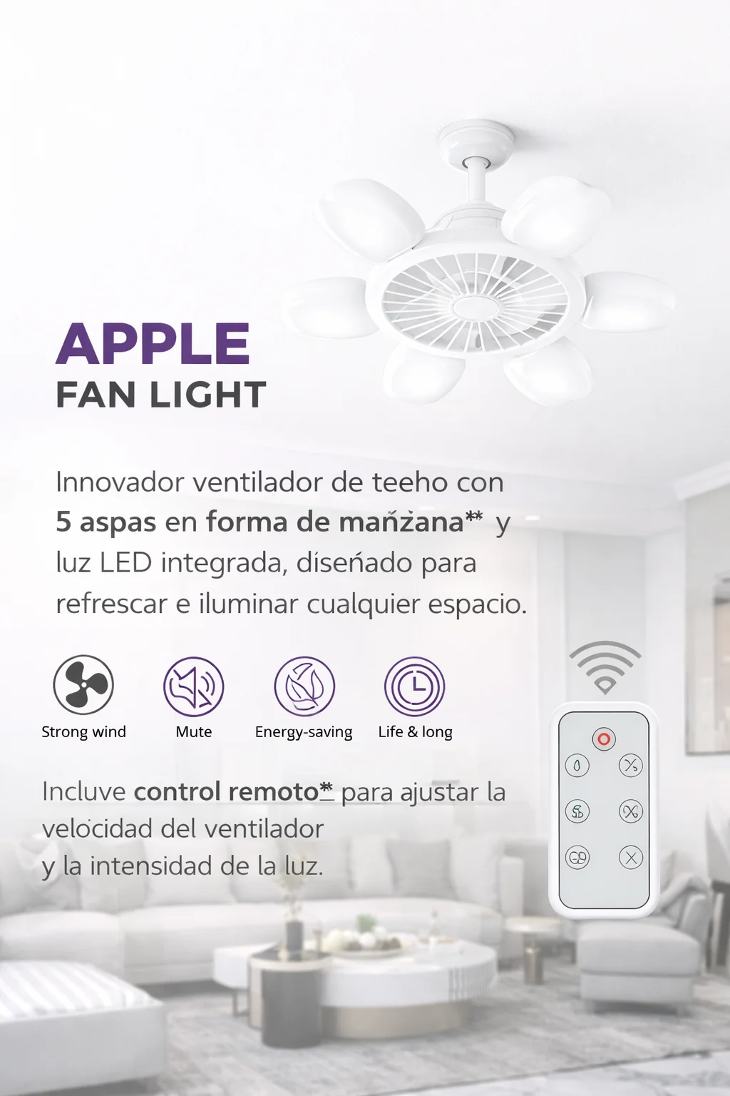 Lampara ventilador goodwill oscilatorio