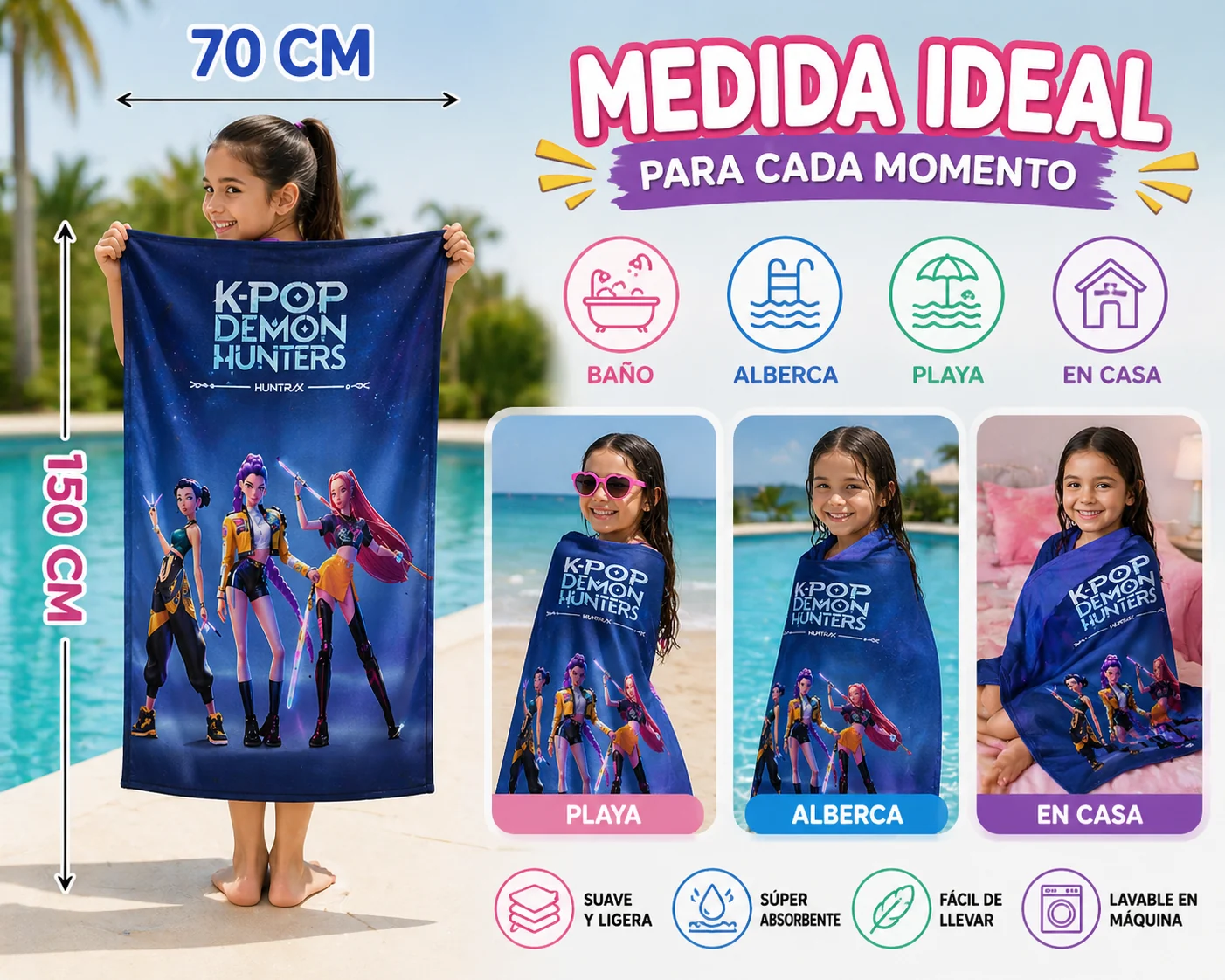 TOALLA GUERRERAS K-POP Y OTROS MODELOS