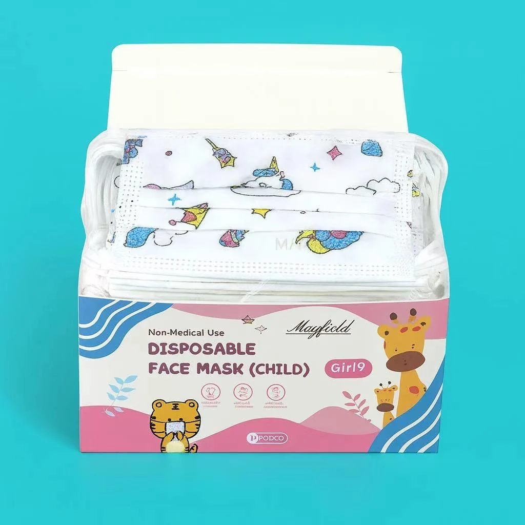 CUBREBOCAS TRICAPA ESTAMPADO INFANTIL