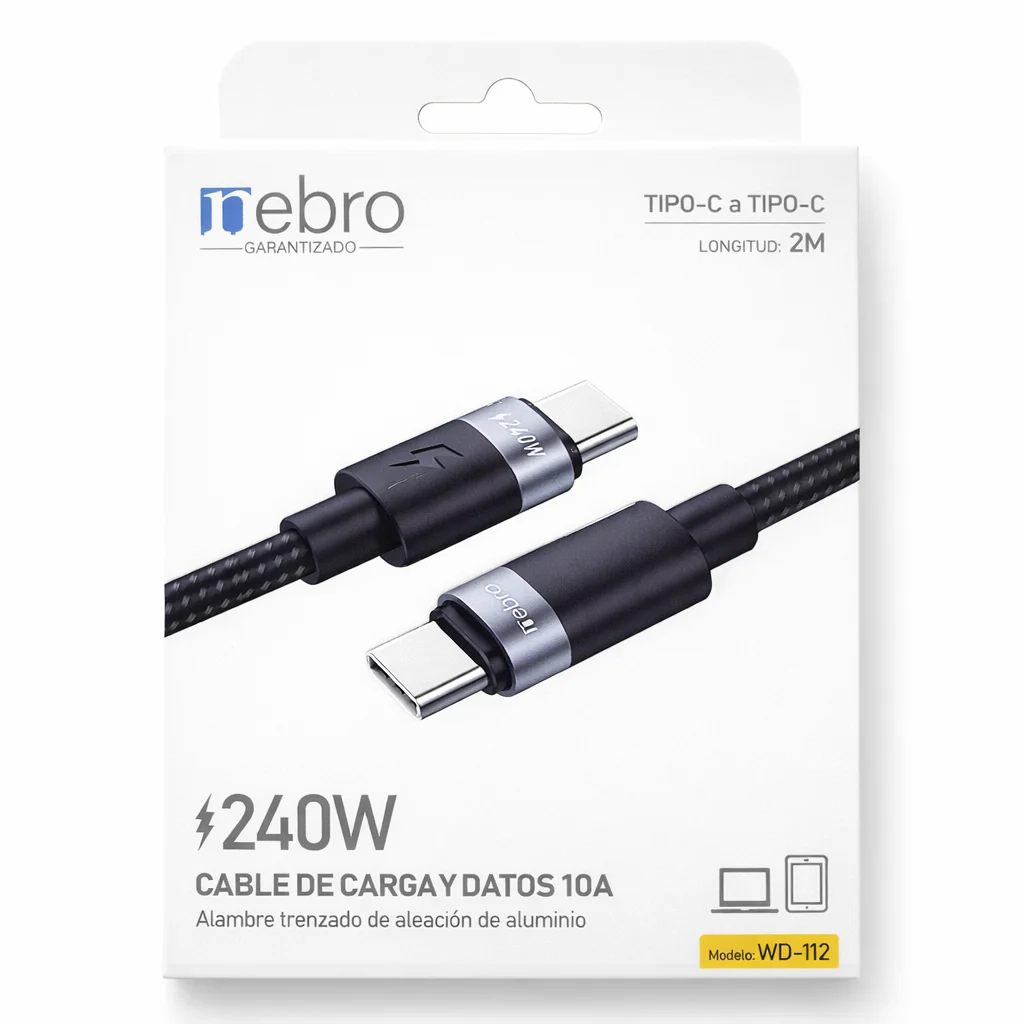 Cable de carga y datos 240w mod WD112