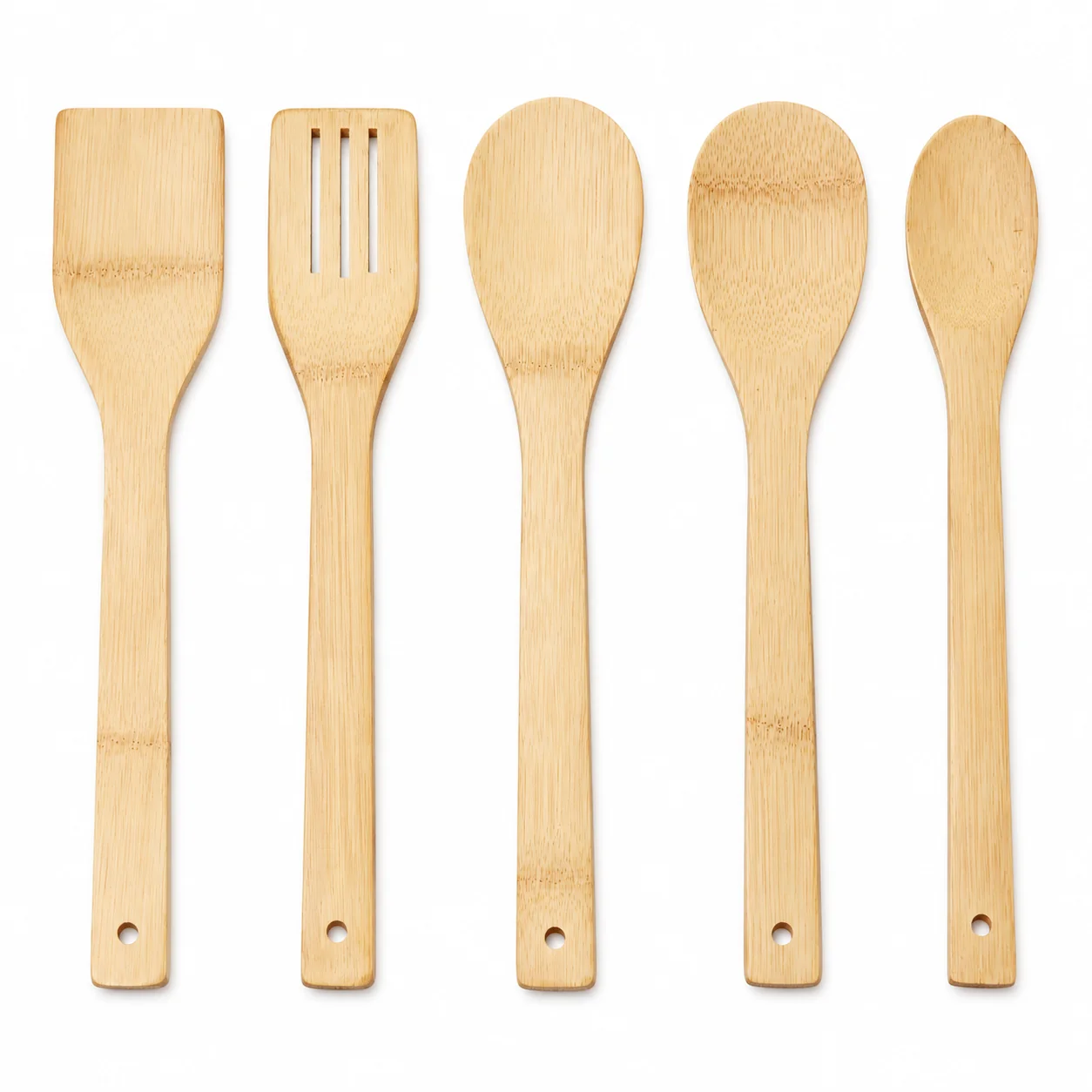 Juego de utensilios de bambú 5pzs