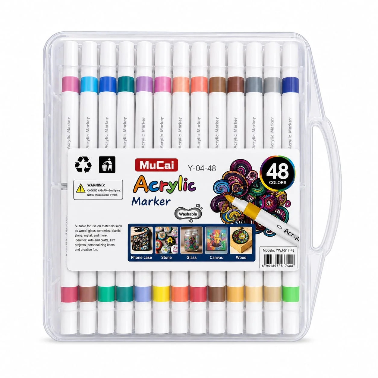 Acrylic mucai 48 pcs