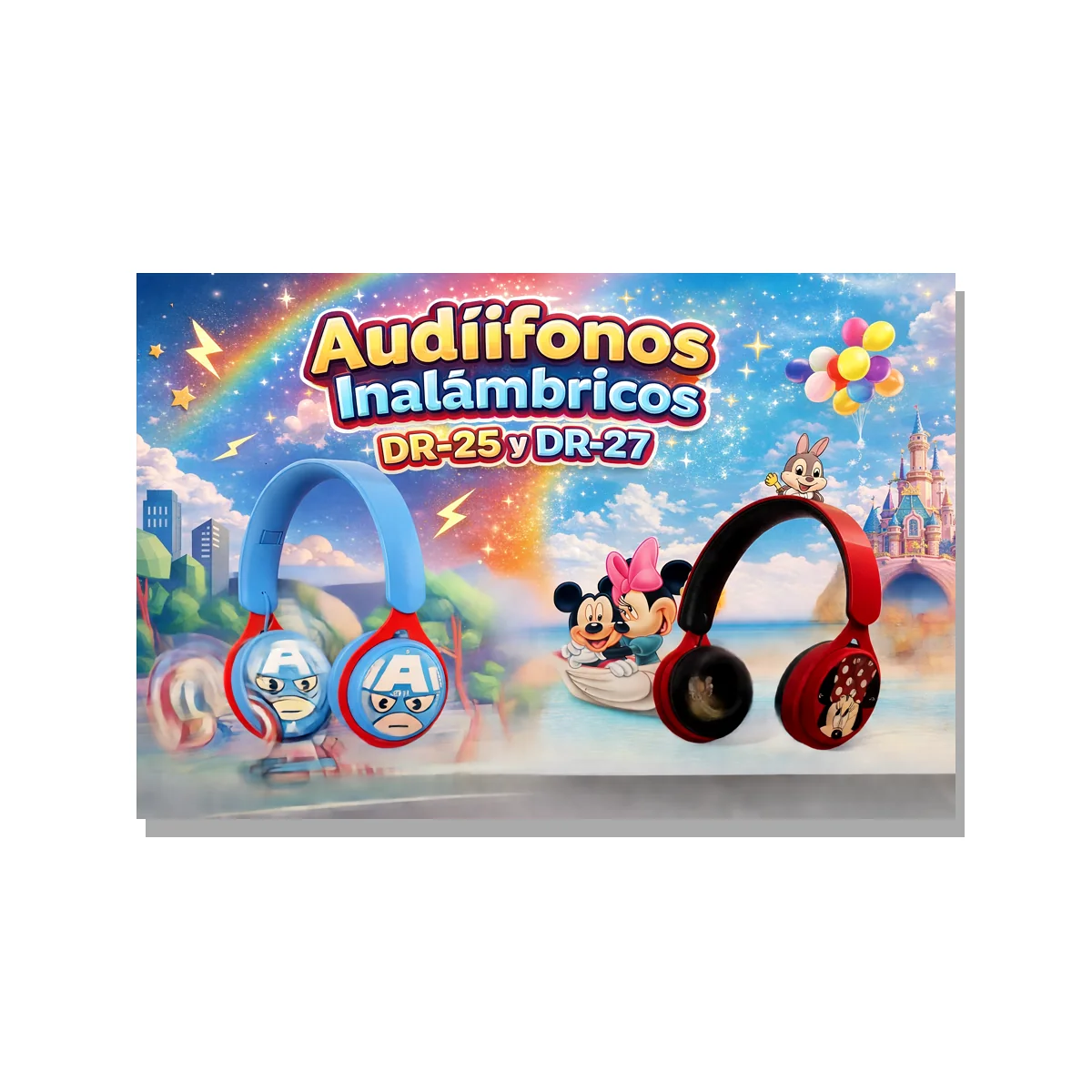AUDIFONOS BT DE PERSONAJES