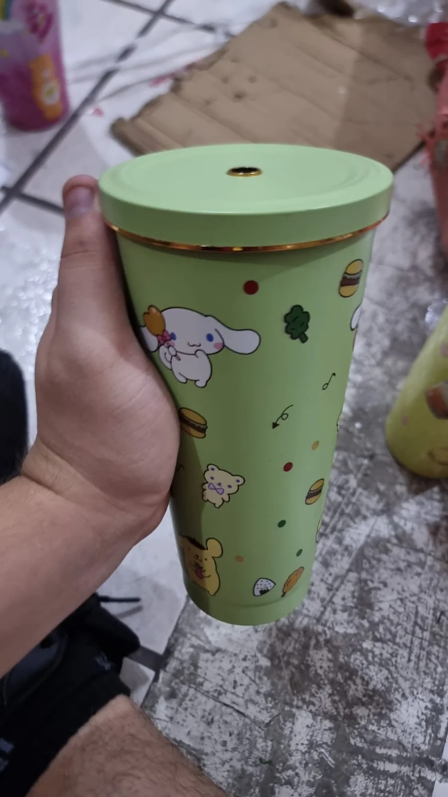 Vaso termo personajes