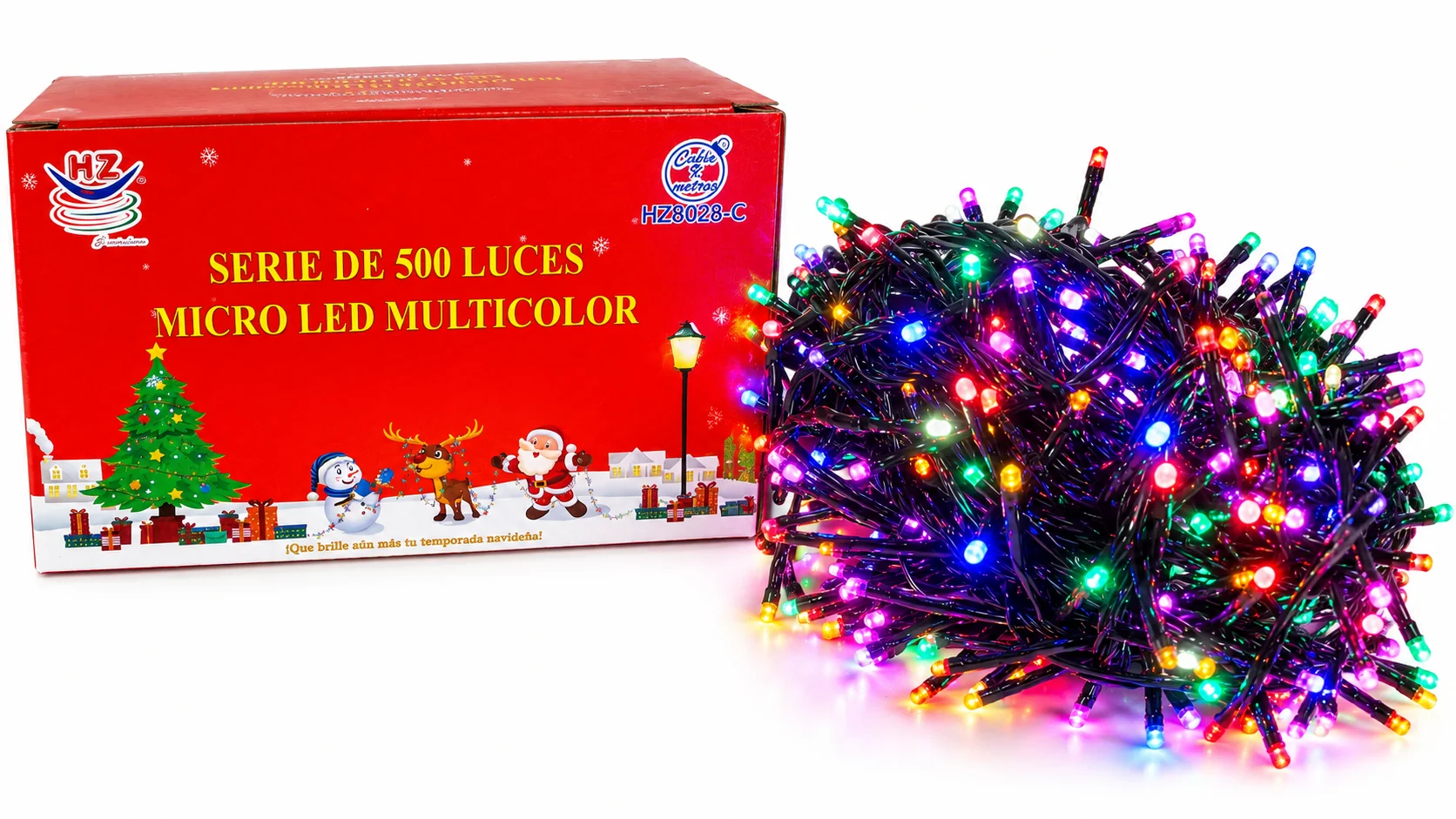 Luces navideñas colores 8028