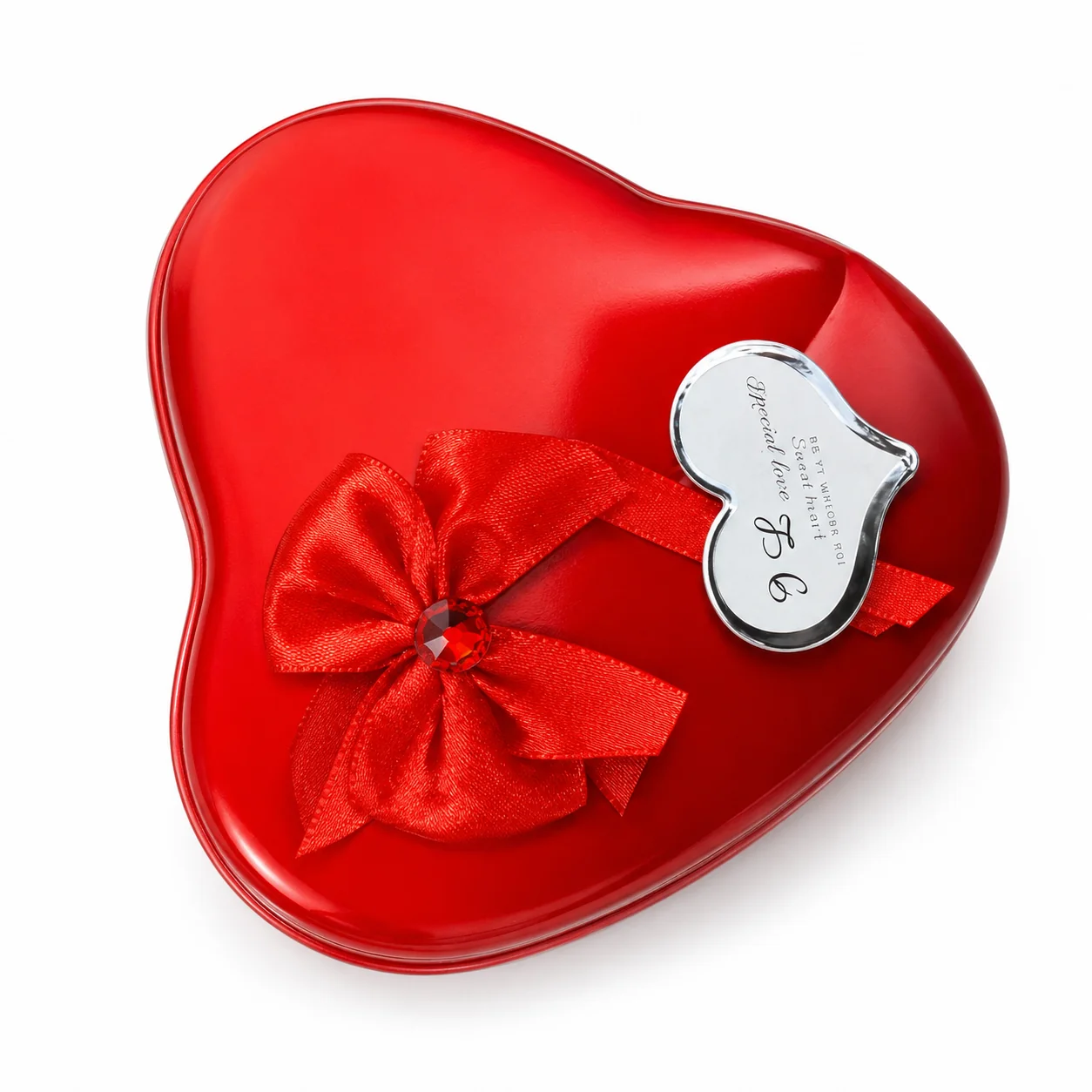 Corazon metalico con oso