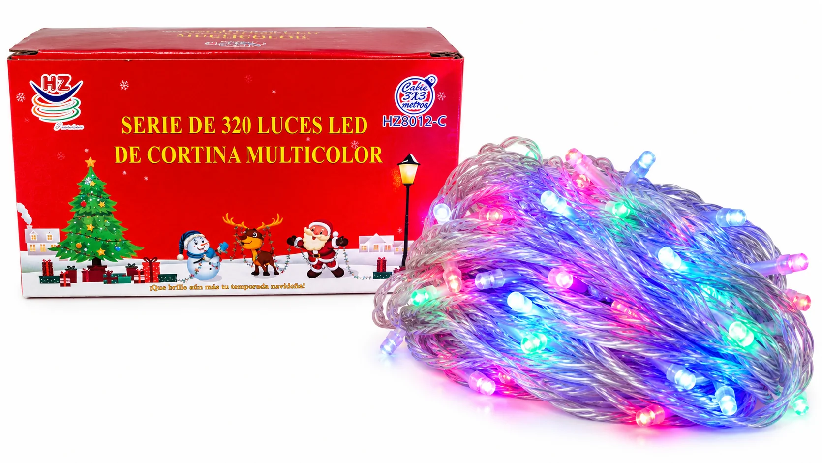 Luces navideñas colores 8012