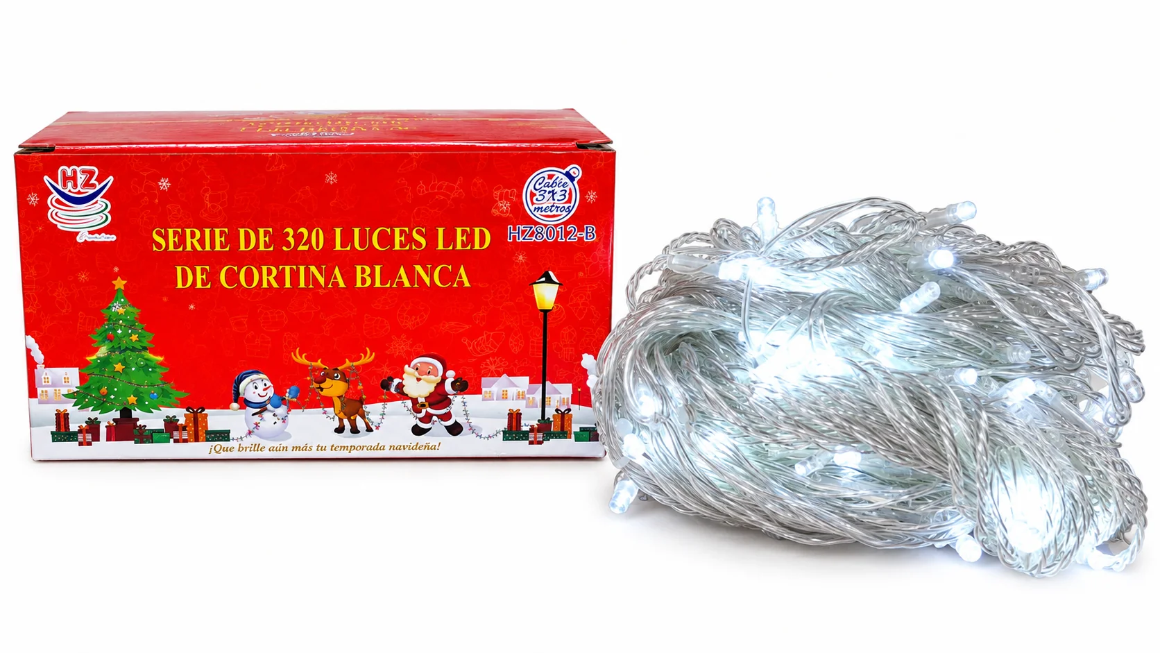 Luces navideñas blancas 8012