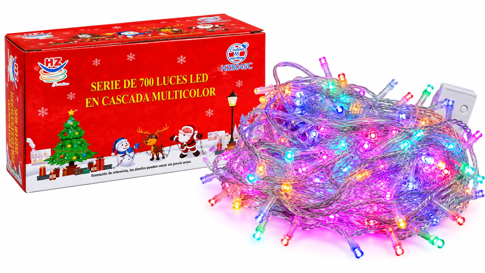 Luces navideñas colores 8045