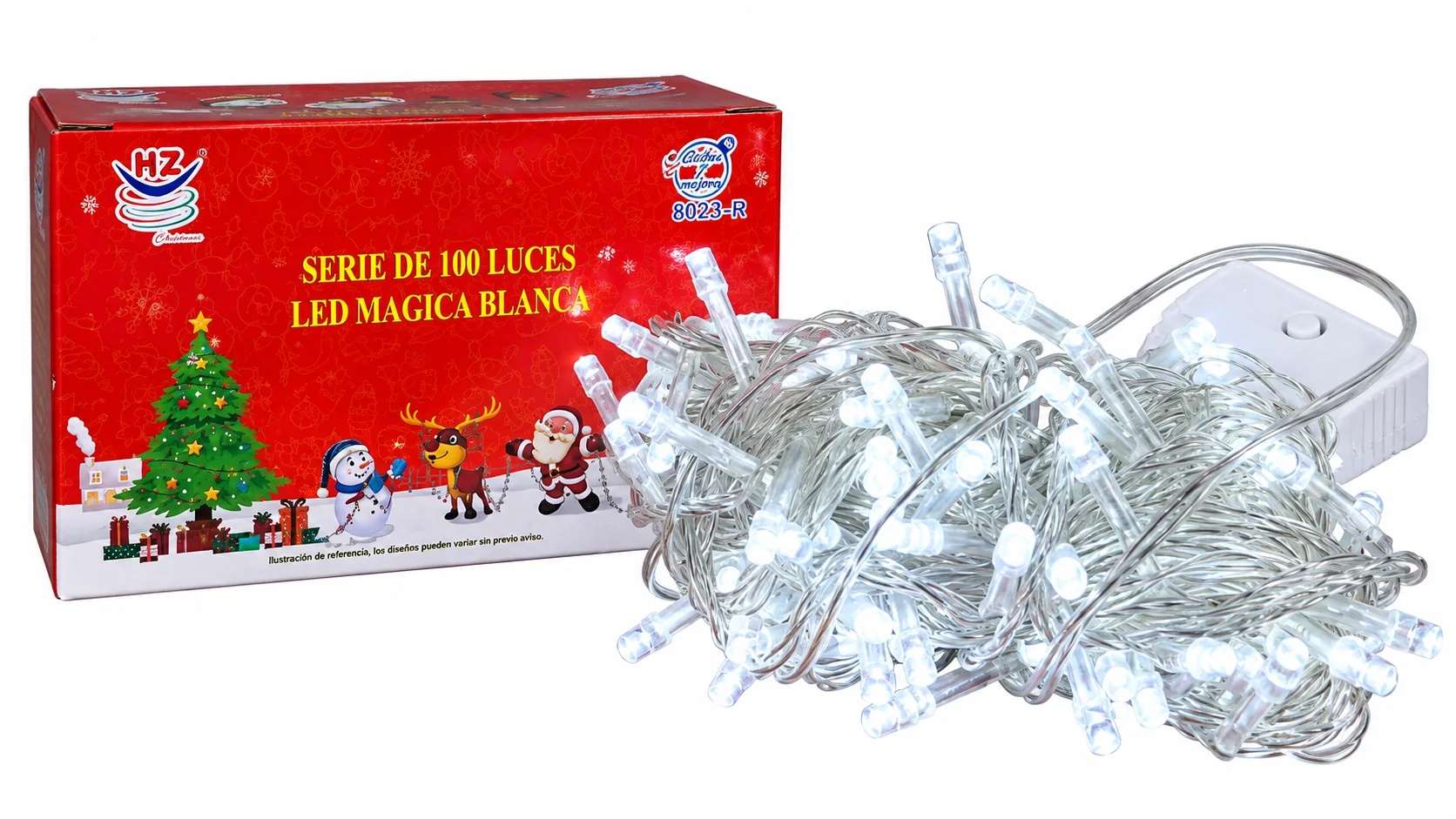 Luz navideña blanca 8023