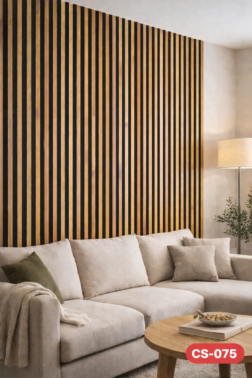 Lambrín Decorativo para Interiores (16cm x 2.90m) | Caja con 14 Piezas Panel Tipo Madera · CS-075