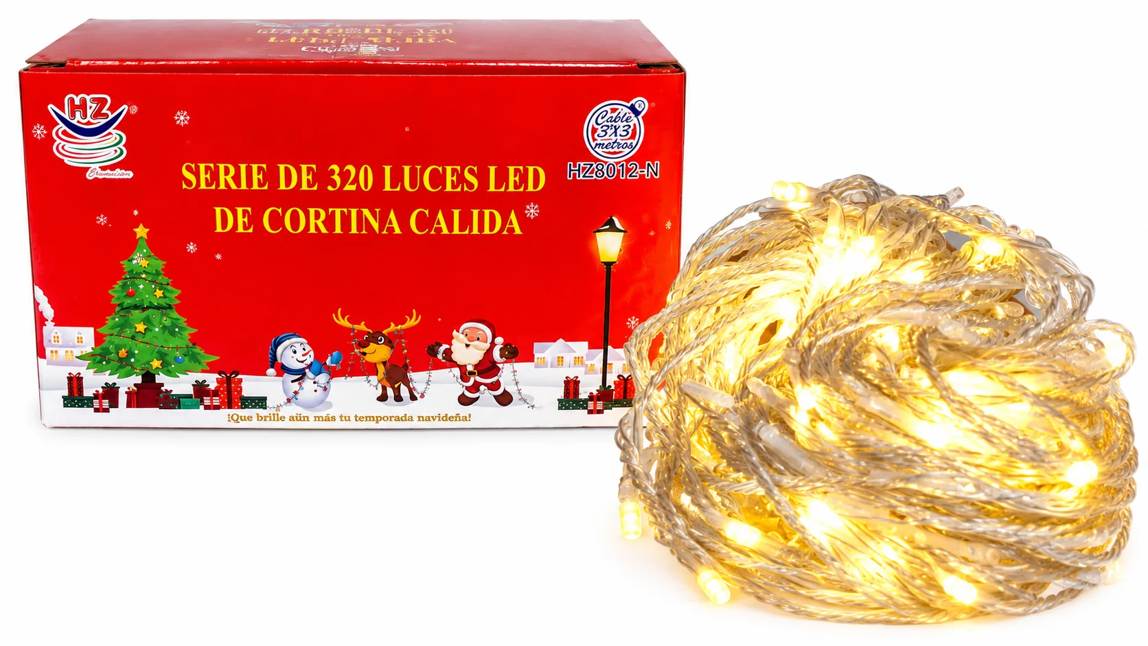 Luces navideñas cálida 8012