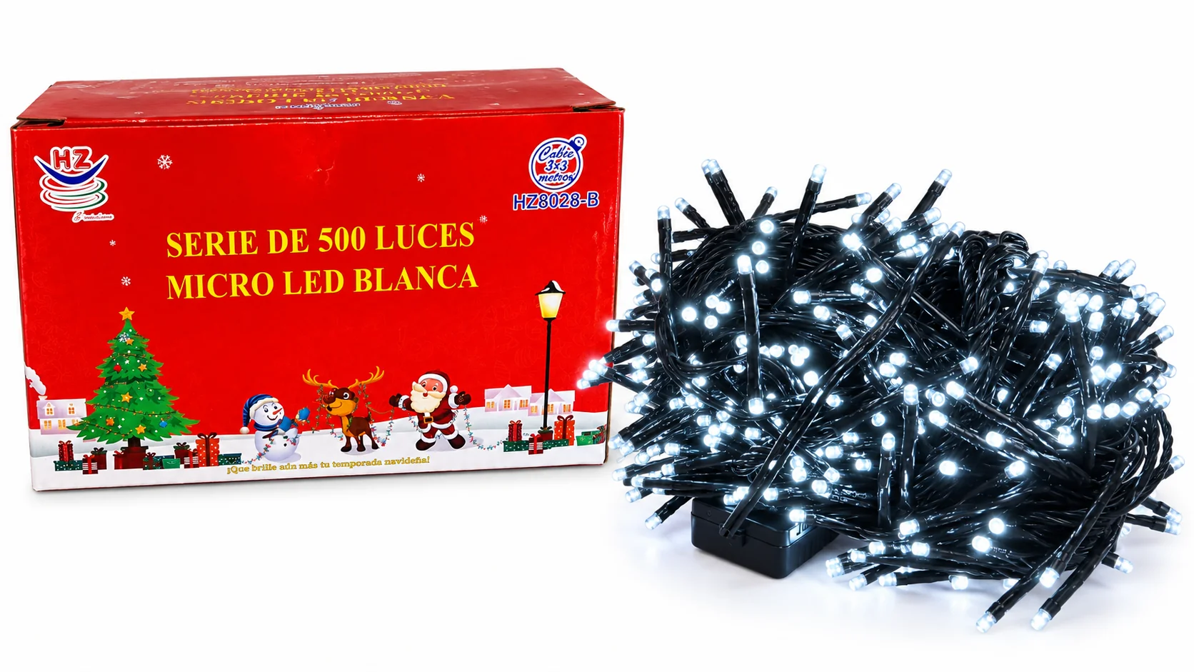 Luces navideñas blancas 8028