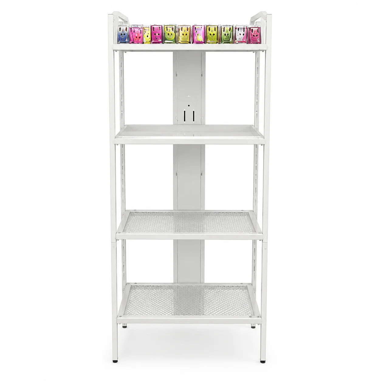 Estante de metal blanco 4n