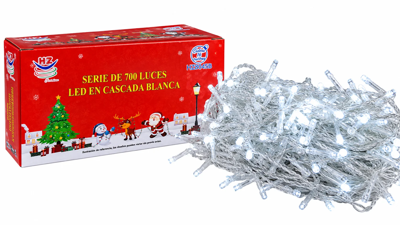 Luces navideñas blanca 8045